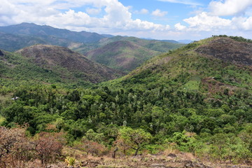 Panorama view of the beautiful hills from Kodaikanal
