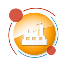 okrągły baner z ikoną 