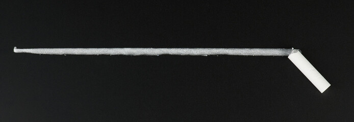 Charcoal white line on black board