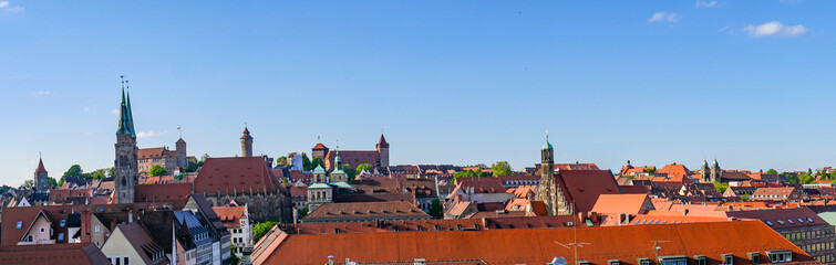 Fototapeta premium Panorama von Nürnberg in Mittelfranken