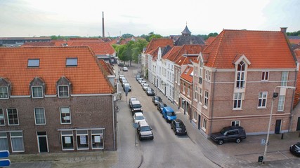 aerial view of the city bergen op zoom netherlands