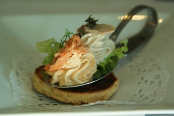 appetizer on a spoon