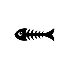 Fish skeleton - vector illustration - Vector