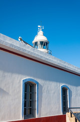 The Albir lighthouse in Altea, a town on the Mediterranean coast of the Costa Blanca, a tourist destination in Spain.
