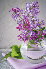 Obraz na płótnie Canvas Sprig of lilac still life