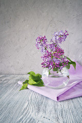 Sprig of lilac still life