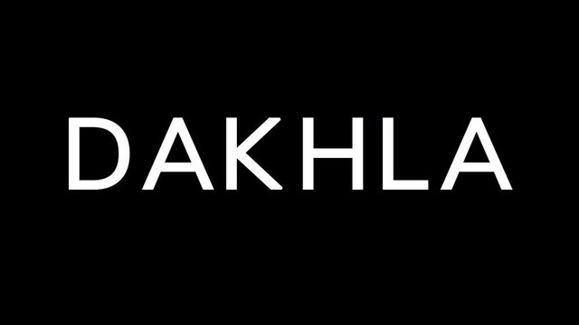 From the Glitch effect arises city DAKHLA. Then the TV turns off. Alpha channel Premultiplied - Matted with color black
