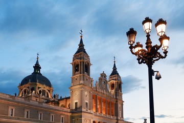 Fototapeta na wymiar Madrid Cathedral of Saint Mary the Royal of La Almudena