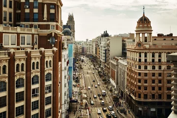 Kissenbezug Geschäftsviertel Madrid Gran Via © rabbit75_fot