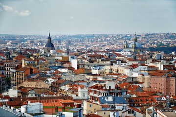Naklejka na ściany i meble Madrid rooftop view