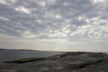 Smögen with beautiful landscape and sunset in Sweden