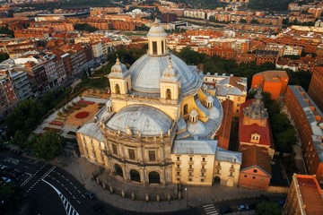 Madrid Royal Basilica of San Francisco el Grande aerial view