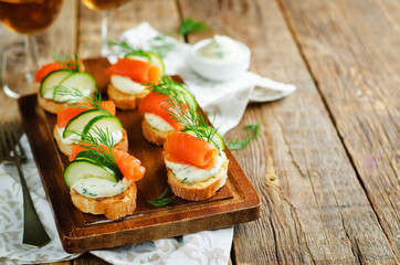 Smoked Salmon Cucumber cream cheese Spread appetizers