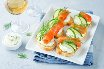 Smoked Salmon Cucumber cream cheese Spread appetizers
