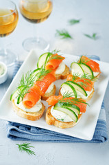 Smoked Salmon Cucumber cream cheese Spread appetizers