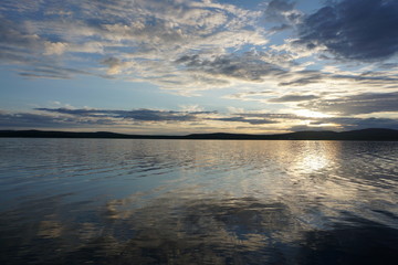 Landscape of Finland in summer with blue sky
