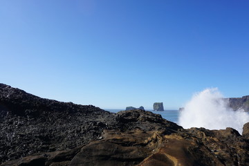 Beautiful landscape on Iceland with blue sky and breathtaking nature