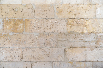 Fototapeta premium texture of gray old stone wall of the fortress