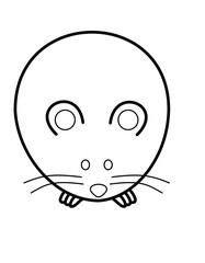 ねずみ足(線画)