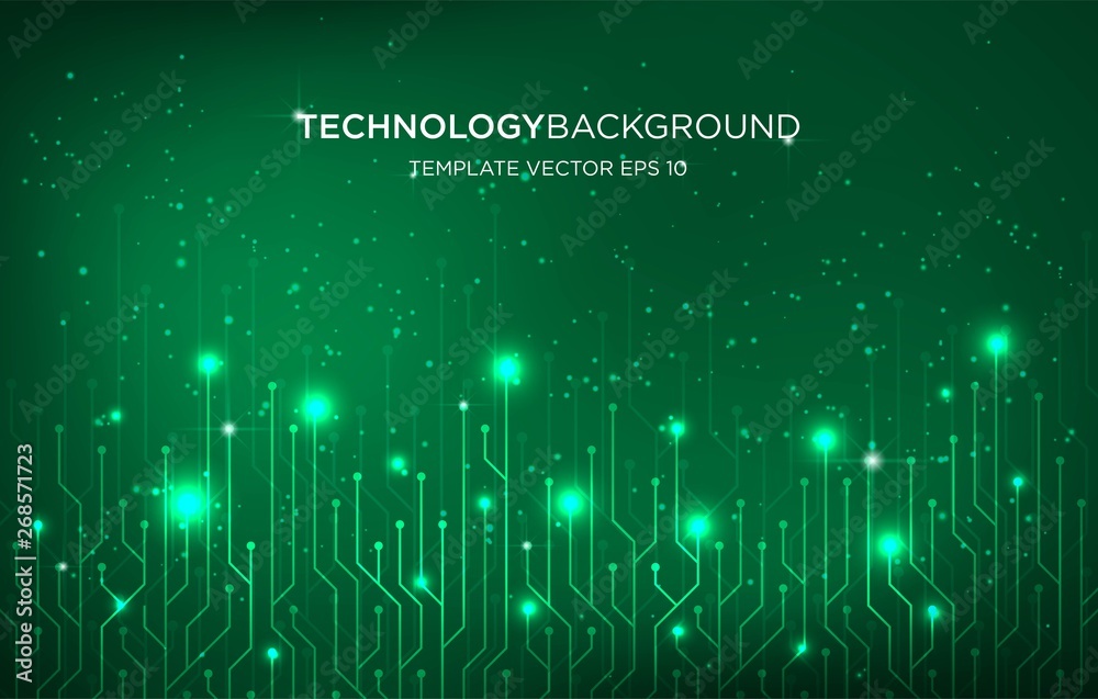 Wall mural digital technology background template background with modern hi tech concept and space electricity 