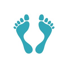 Fototapeta na wymiar Footprint Reflexology vector Logo Template