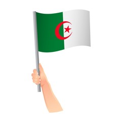 algeria flag in hand icon