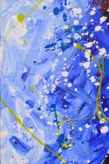 Multi-colored blots, drops, smears. Abstract textural background. Marble texture. Acrylic paints