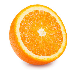 Fresh orange on white background