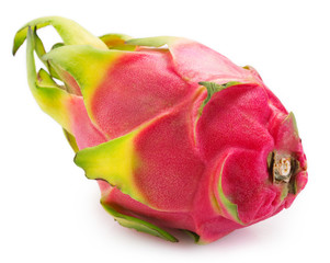 Fresh pitahaya on white background. Dragon fruit.