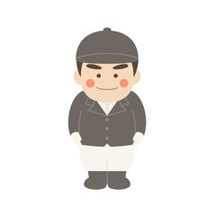 男性キャラクター馬術