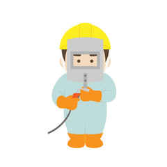 男性キャラクター溶接