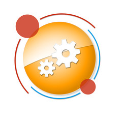 okrągły baner z ikoną © vempireart