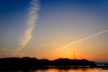 Fototapeta premium 島の夕焼け