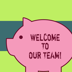 Handwriting text writing Welcome To Our Team. Conceptual photo introducing another demonstrating to your team mates