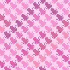 Shades of pink and purple roses on lighter background simple repeat surface pattern 