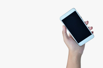 hands holding the phone