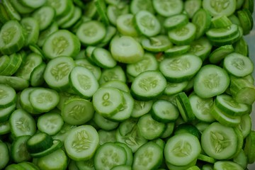 slices of cucumber
