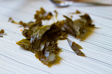 Turkish style rice leaf wrap