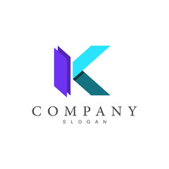 logo letter k, initial company logo letter k + k icon with a simple look + finance icon