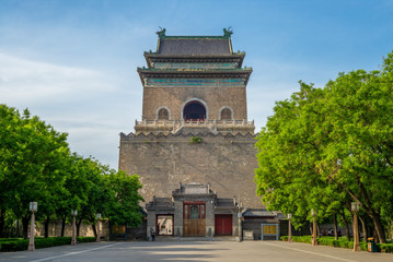 Fototapeta na wymiar Bell Tower and drum tower of Beijing