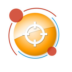 okrągły baner z ikoną © vempireart