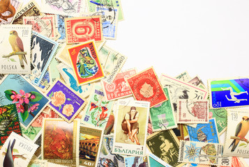 Fototapeta na wymiar Old postage stamp