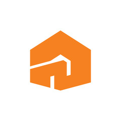 Fototapeta na wymiar abstract building geometric home design logo vector
