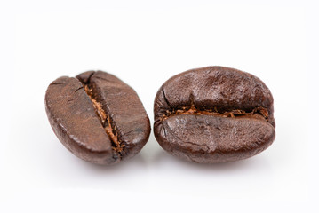 coffee beans isolated on white background