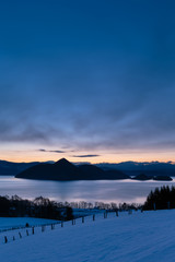 日本・北海道洞爺湖、冬の風景