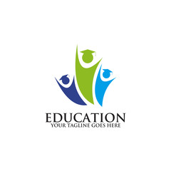 Education logo design vector template