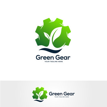 gear logo designs concept, nature industrial logo design template, service logo symbol designs