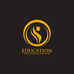 Fototapeta premium Education logo design vector template