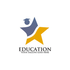 Education logo design vector template