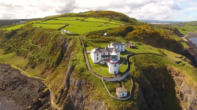 Blackhead Lighthouse Belfast Lough Landscape Co Antrim Northern Ireland 